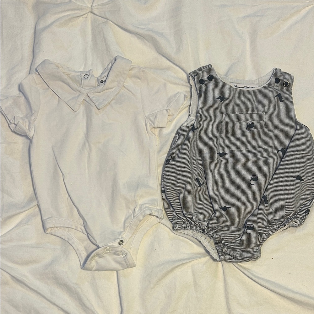 Tommy Bahama White Baby Polo Onesie